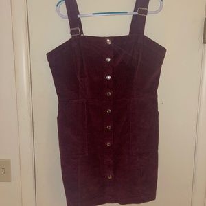 Overall mini skirt dress
